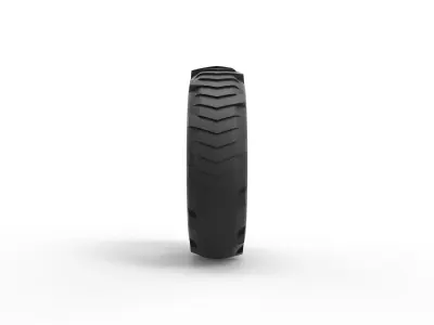 Pulling tractor rear tire 8 Scale 1 to 25 3D print model