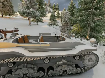 KUBELWAGEN IN THE SNOW 3D model