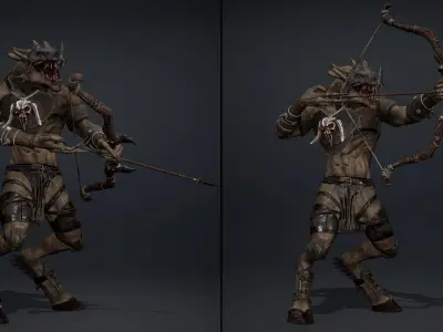 Mist Archer Arm2 Brutal Low-poly 3D model
