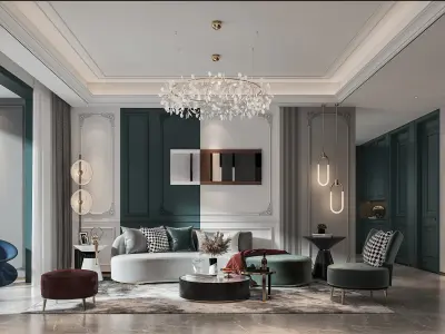 Modern villa decoration Guest Home 3D model