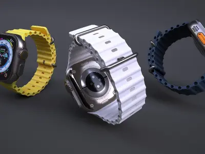 Apple watch ultra Low-poly 3D model