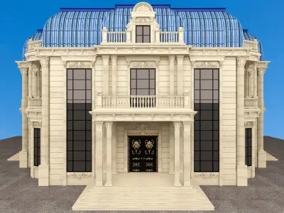 Classic Mansion Villa 01 Low-poly 3D model