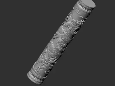 dragon pillar 3D print model