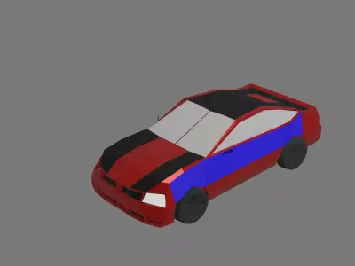 Low poly car modle Free low-poly 3D model