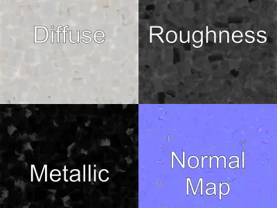 Ceiling Stucco Flower Rosettes model pack Low-poly 3D model