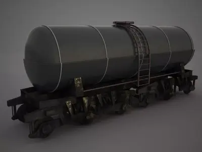 Train tank car - tank car 3D model