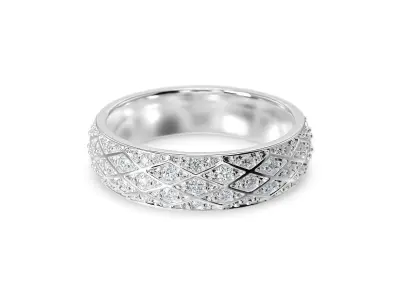 wedding ring with diamonds 3D print model