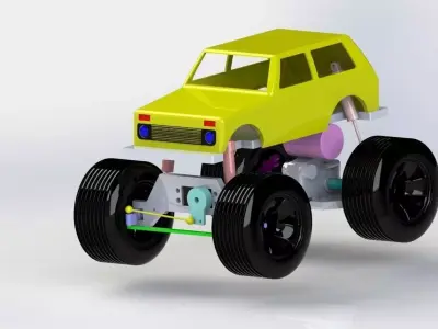 Toy car body VAZ 2121 NIVA Free 3D model