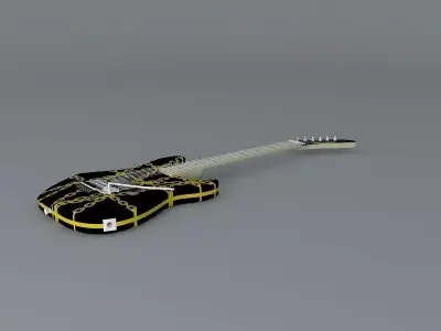 Kramer EVH Chain link model guitar Free 3D model