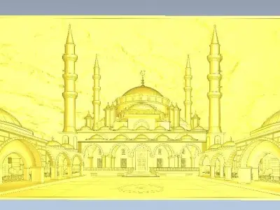 beautyful panel Mosque     3D model