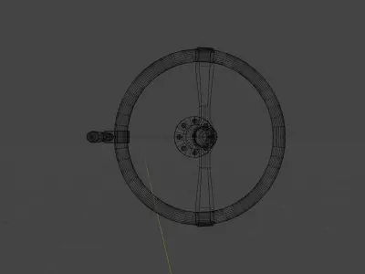 LARGE STEAMPUNK TURNWHEEL - RogueFilmProductions Low-poly 3D model