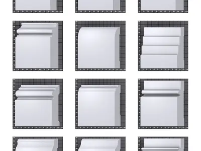 Architectural moldings - Baseboards-A 1 3D model