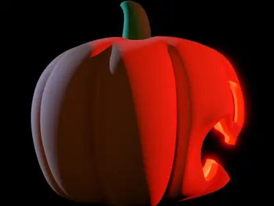 Halloween pumpkin Free low-poly 3D model