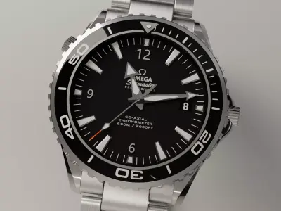 Omega Seamaster Planet Ocean Low-poly 3D model