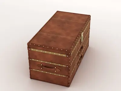 Leather Storage Chest 3D model