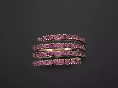 Snake ring 3D print model 13