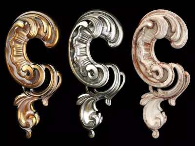 Classic carved 082 3D model
