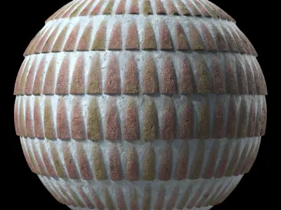 Roof Tile Materials 102- Snow Concrete Roofing - Seamless Pbr 4k Texture