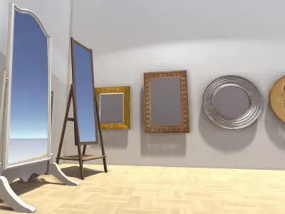 Mirrors Pack Low-poly 3D model