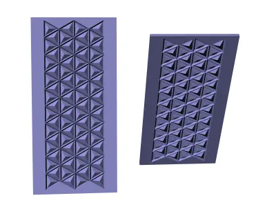 decorative engraved 3d panel 005 for print and cnc  3D print model