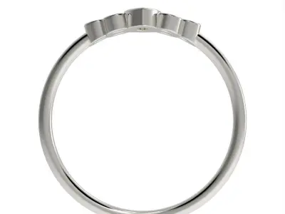 Basel ring with Marquise diamond 3D print model