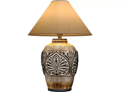 Rustic Country Nightstand bedside Provence Table Lamp 3D model