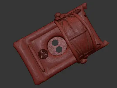 Funboy inflatable luxury pink car baby float 3D model