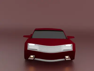 Low Poly Car Model Low-poly 3D model