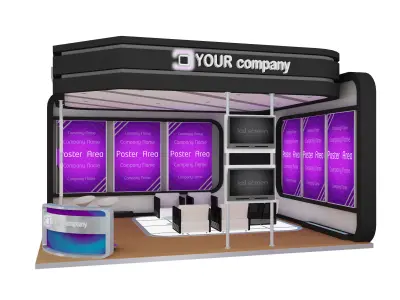 Booth Exhibition Stand a555b 3D model
