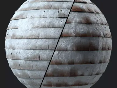 Roof Tile Materials 80- Wooden Roofing Sbsar Seamless Pbr Texture