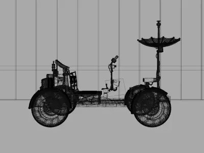 Apollo Lunar Rover High-Quality - Moon Exploration Vehicle 3D model