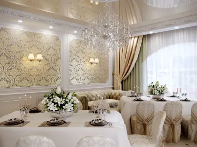 Cafe interior classic 3D model