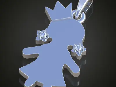 endant model 3D 0208 printable model Free 3D print model