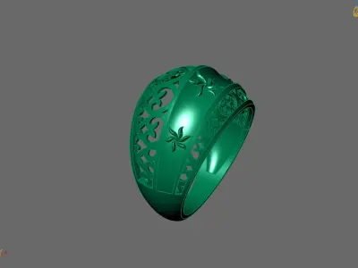 Plain Ring Women Ready STL 3DM Models Womens Rings 3D models 3D print model 68