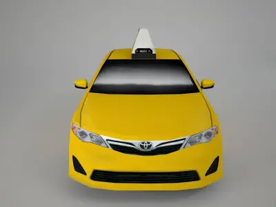 Toyota Camry city cab taxi low polygon model Low-poly 3D model