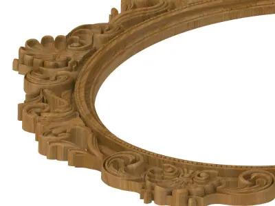 Carved picture frame STL 3D model 100