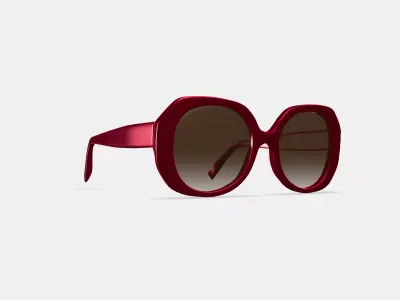 Rosetta Sunglasses in Maroon 3D model