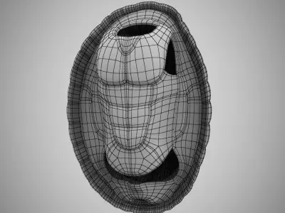 Turtle gray shell Mock-up 3d Model 3D model