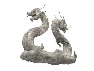 Chinese Dragon Decoration Statue v1 002 Low-poly 3D model