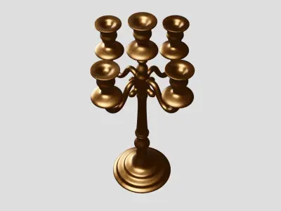 Candelabra golden 3D model