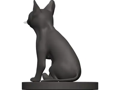 Cat-Cat egyptian cat figurine 3D model