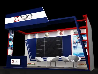  Booth Exhibition Stand a620c 3D model