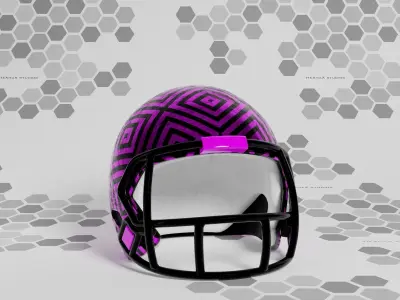 Helmet Low-poly 3D model 6