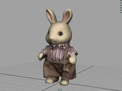 Rabbit Father  Low-poly 3D model