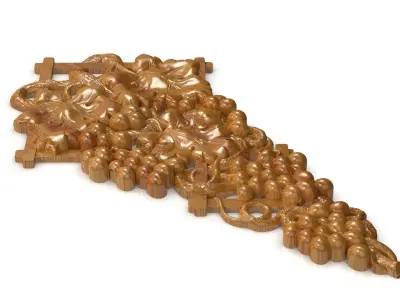 Bunch of grapes vine Decor 3D model 3D model