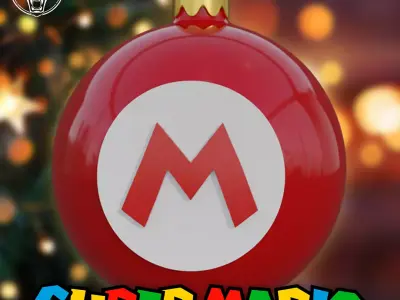 Super Mario Christmas Ornaments - 5 pack 3D print model