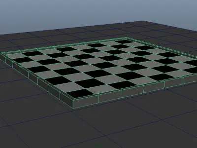 Chess board 3D model