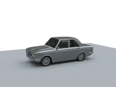 Classical iranian car Low-poly 3D model