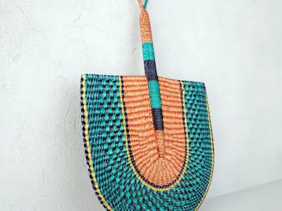 African Handwoven Fan 24 3D model