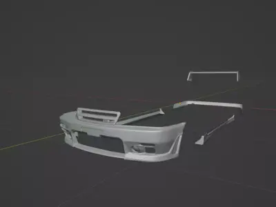 Toyota Chaser JZX100 TRD kit Low-poly 3D model